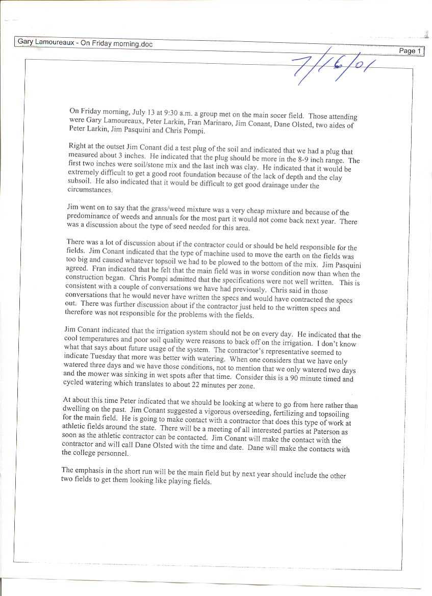 Memo shows that clay under field diverts water from vernal pool