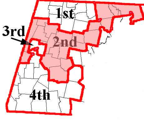 Map of Berkshire House Districts