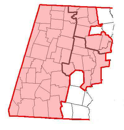 Map of Berkshire, Hampshire, Franklin Senate District