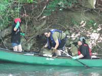 James, Nick, and Hope in canoe